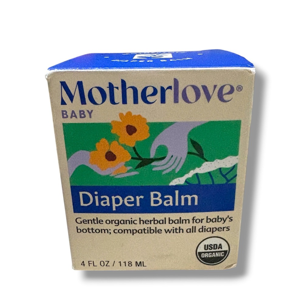 Motherlove Baby Diaper Balm 4oz Organic Herbal Salve for Sensitive Skin EXP 2028